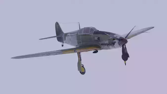 Kawasaki Ki-61  Low-poly 3D model