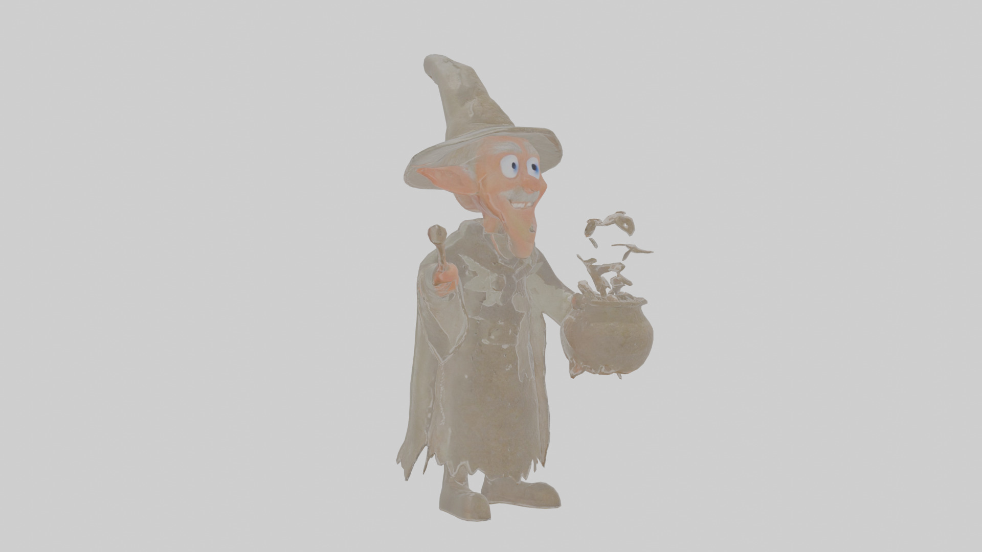 Cartoon Mortimer the Molder of Malevolent Materials Model Low-poly 3D model_10