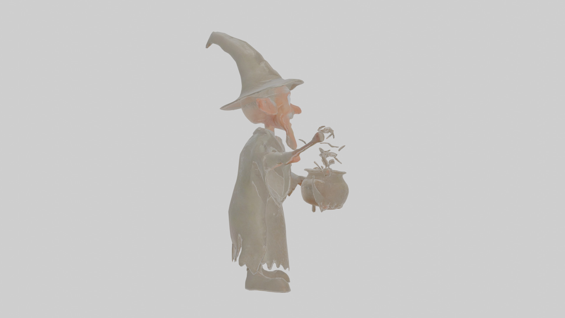 Cartoon Mortimer the Molder of Malevolent Materials Model Low-poly 3D model_19