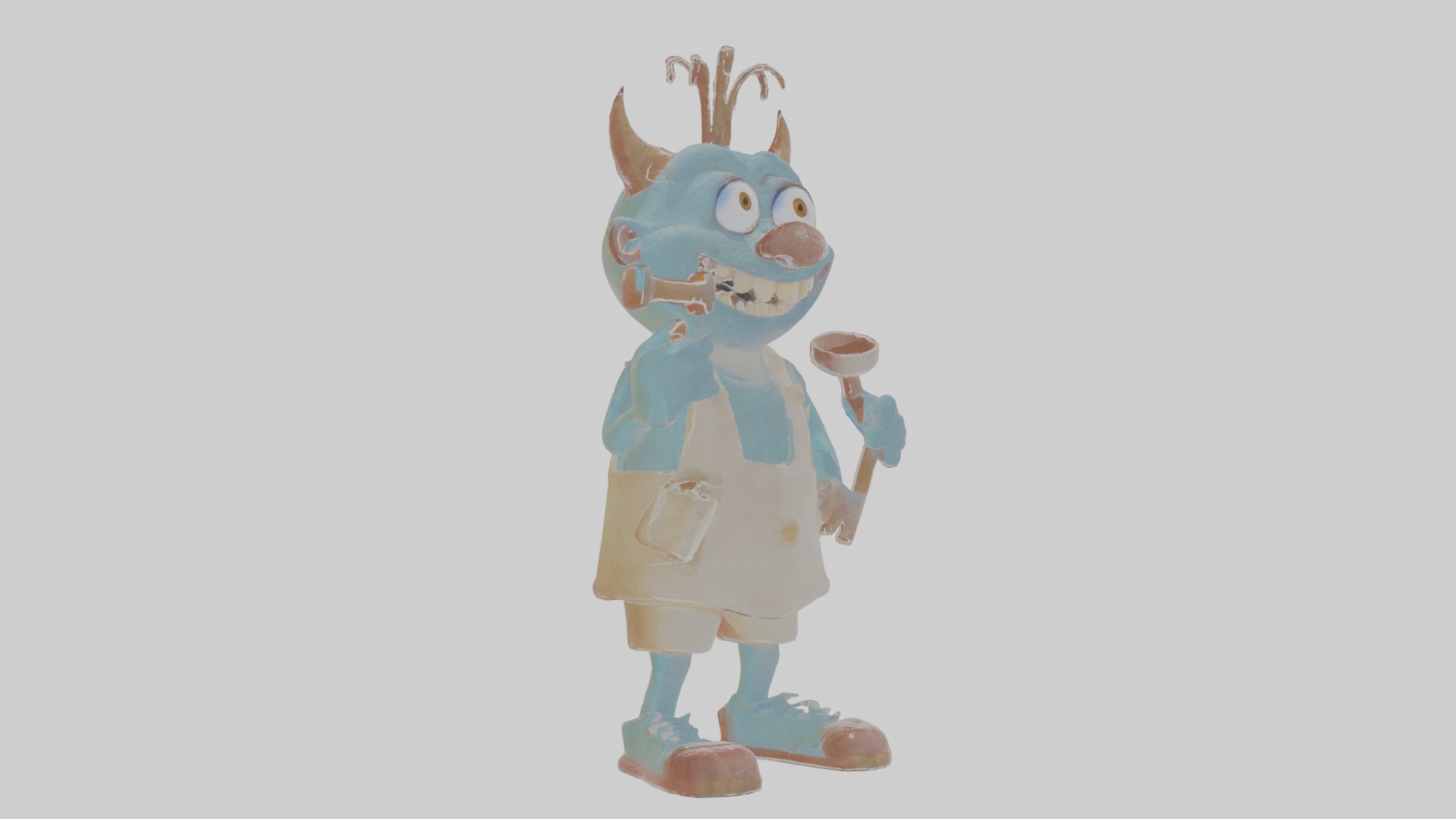 Cartoon Mortimer the Monster Maker Model Low-poly 3D model_16