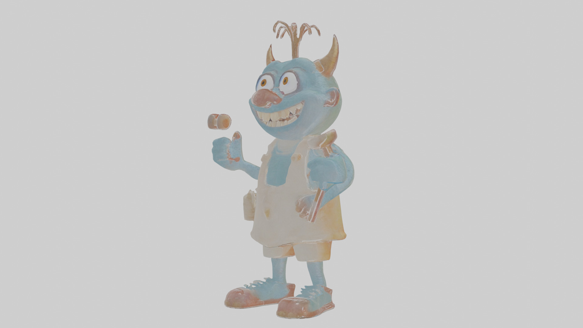 Cartoon Mortimer the Monster Maker Model Low-poly 3D model_13