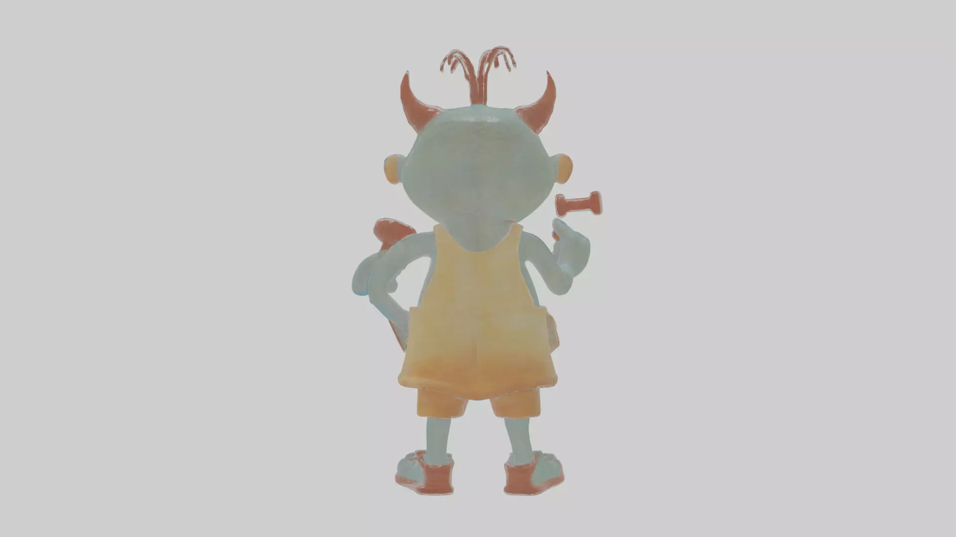Cartoon Mortimer the Monster Maker Model Low-poly 3D model_0