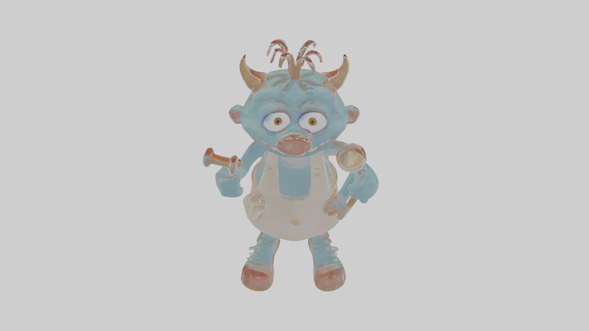 Cartoon Mortimer the Monster Maker Model Low-poly 3D model_24