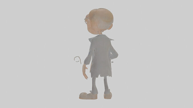 Cartoon Mortimer the Mortician Model Low-poly 3D model
