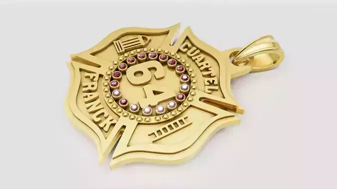 Firefighter Pendant 3D print model