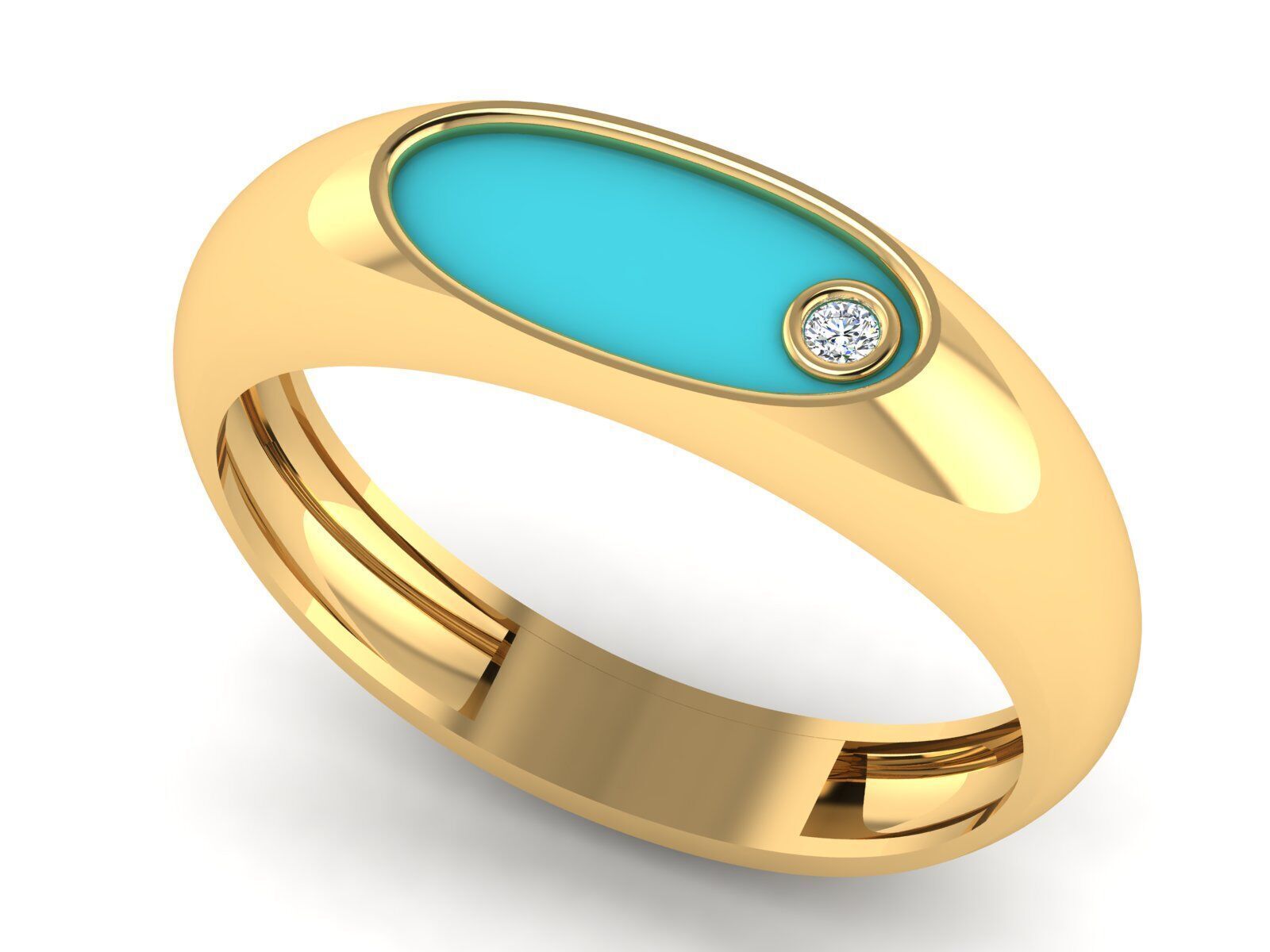 Simple and basic ring collection 3D print model_7
