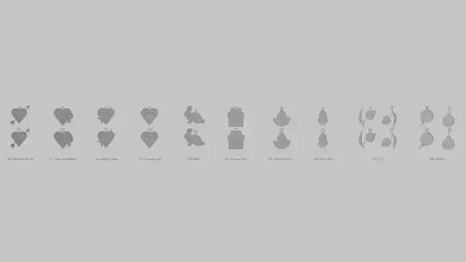 Easter Joy Mini STL Pendant Collection