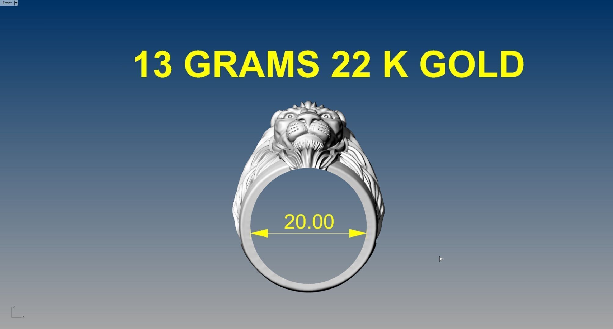 LION RING 3D print model_10