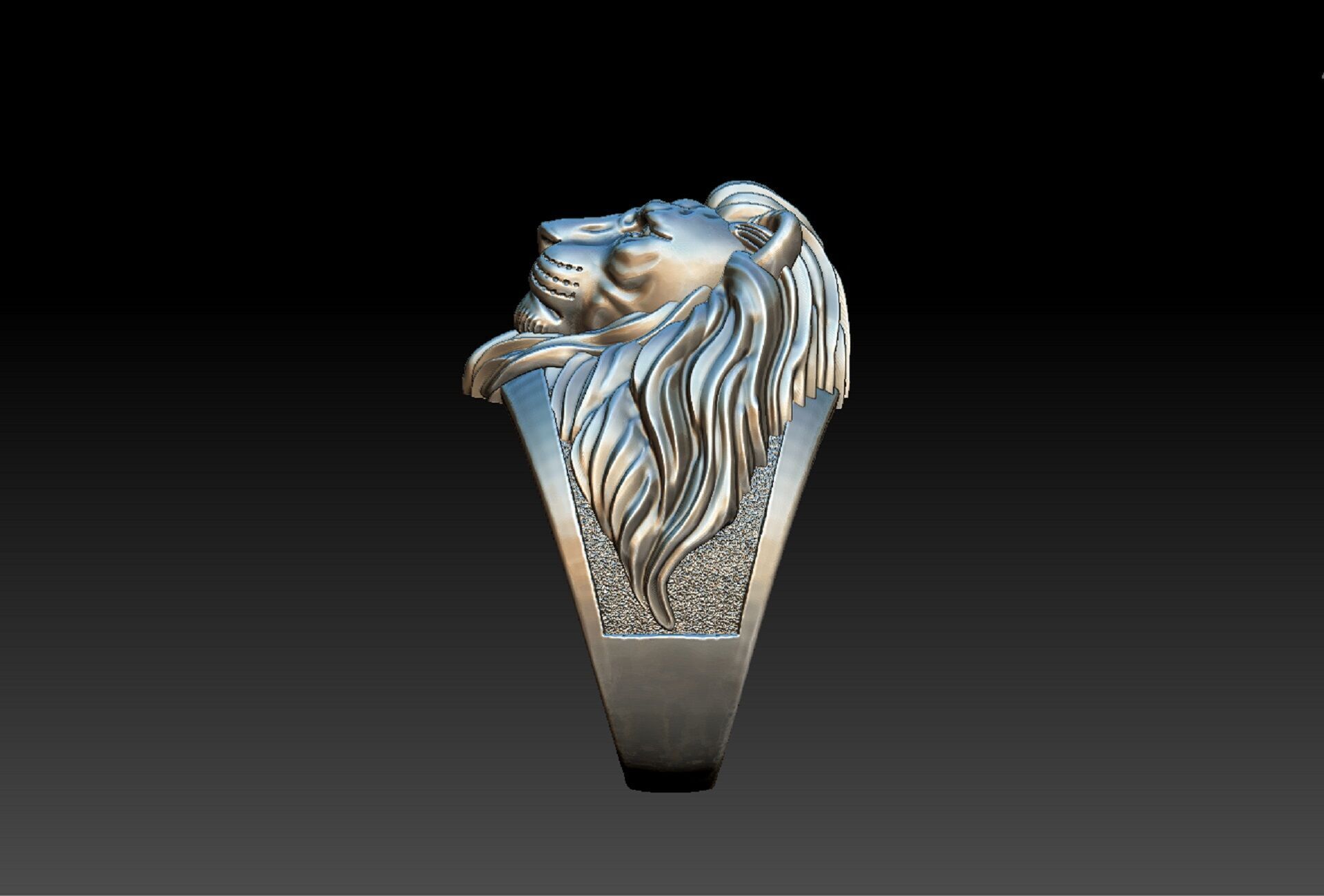 LION RING 3D print model_2