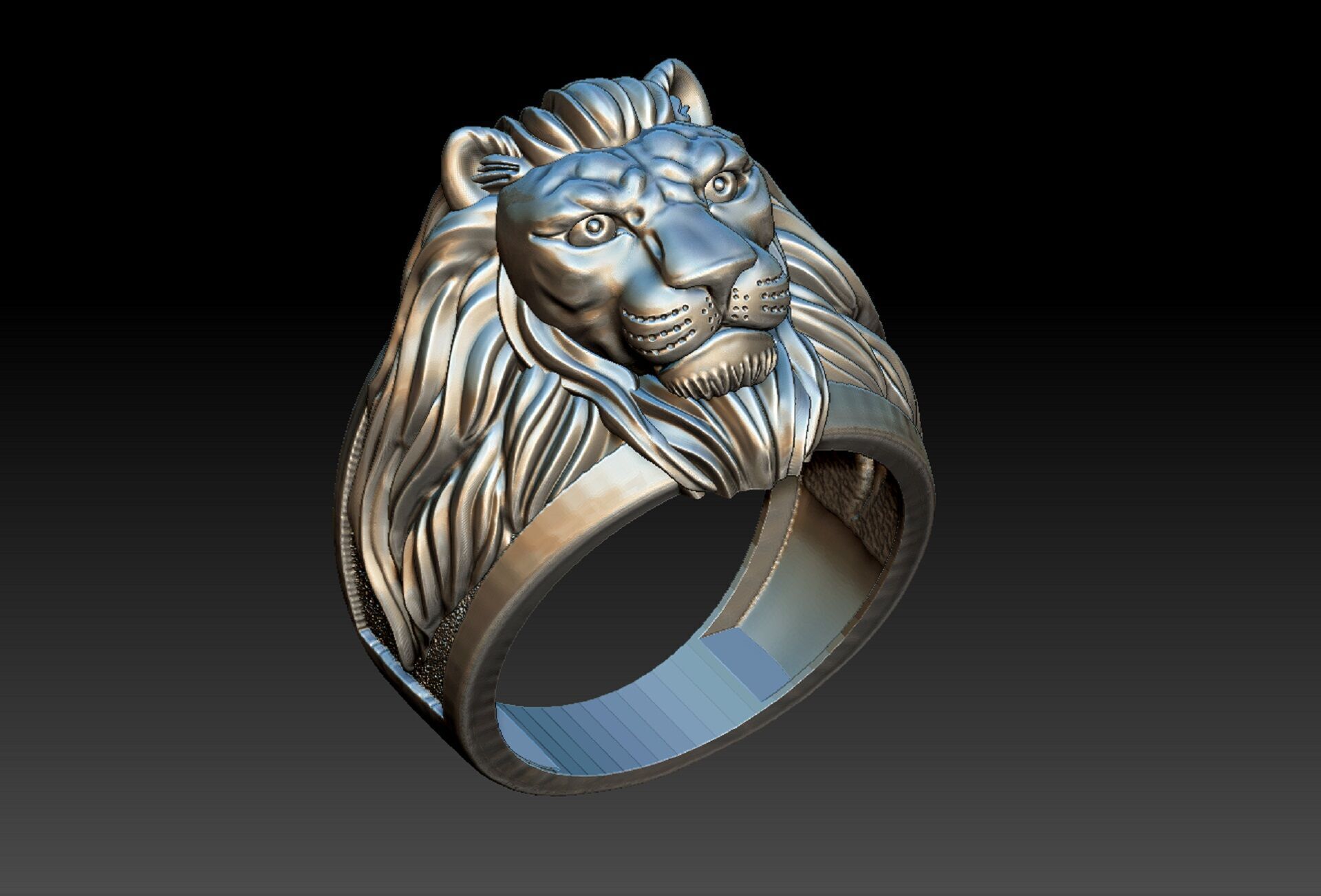 LION RING 3D print model_7