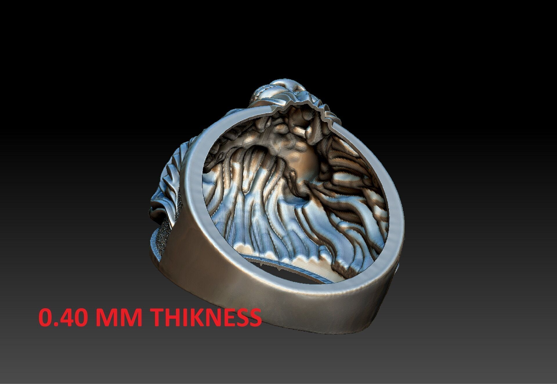LION RING 3D print model_8