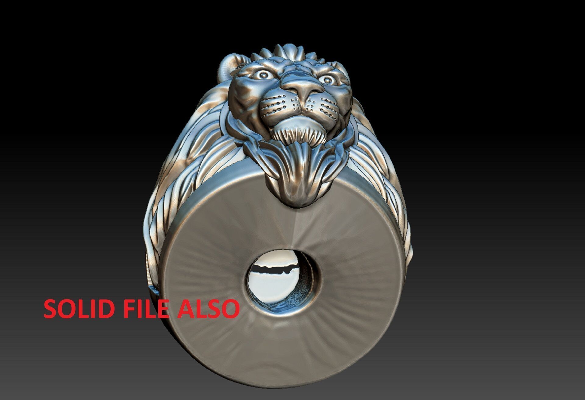 LION RING 3D print model_9