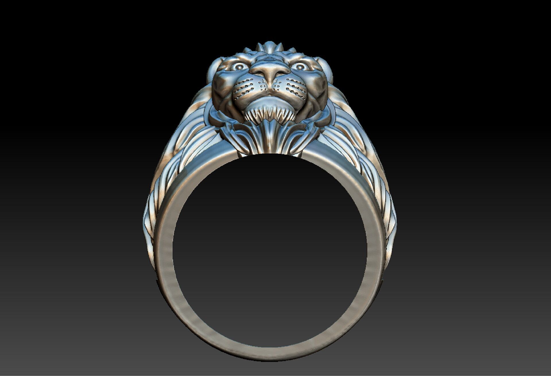 LION RING 3D print model_1