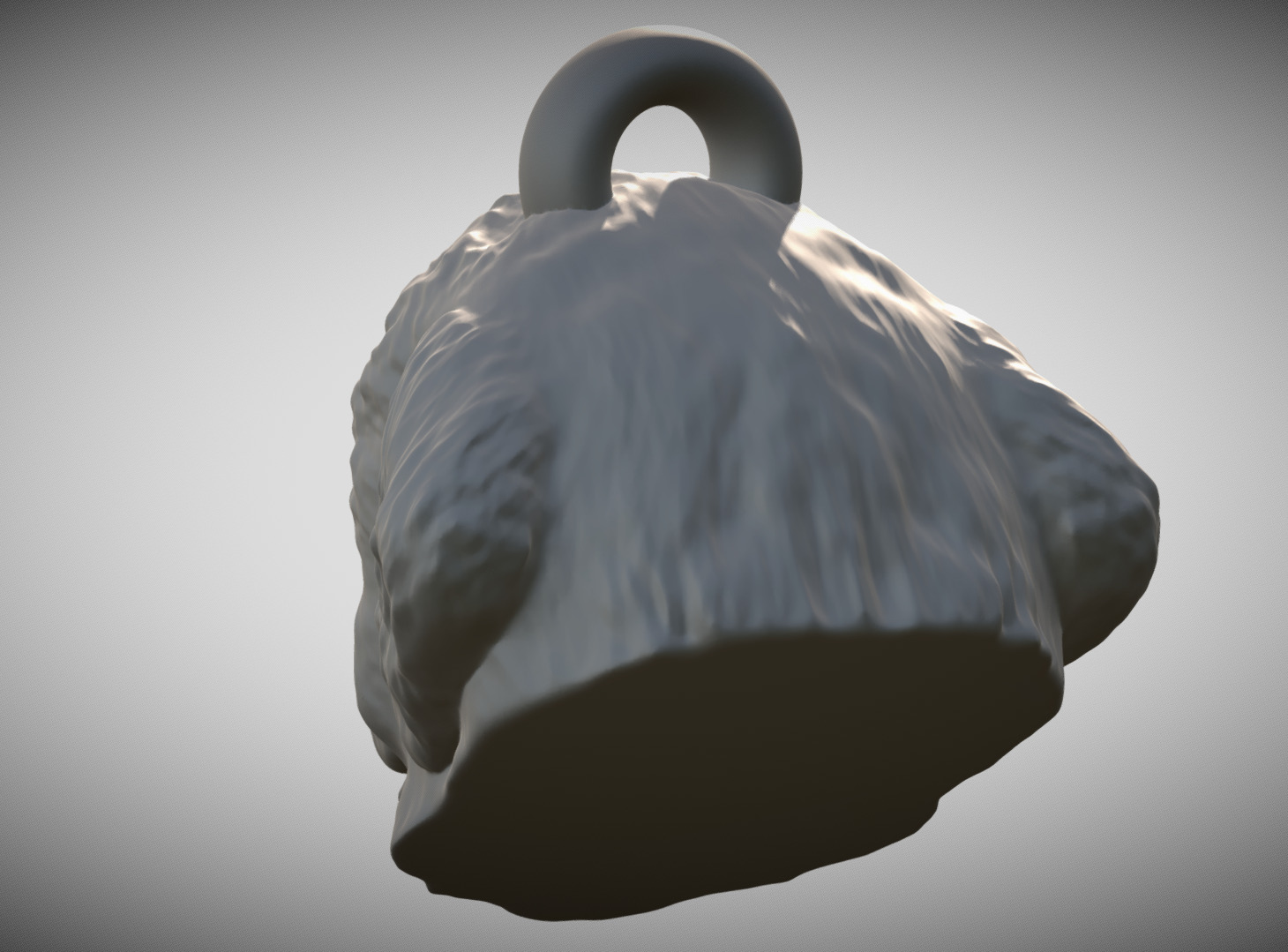 Puppy of Bernese Mountain Dog head key ring for 3D printing 3D print model_4