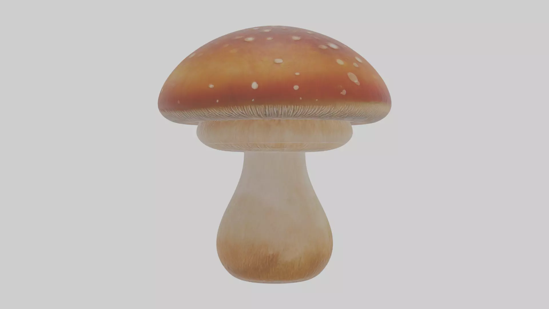 Cartoon Mushroom Low-poly 3D model_0