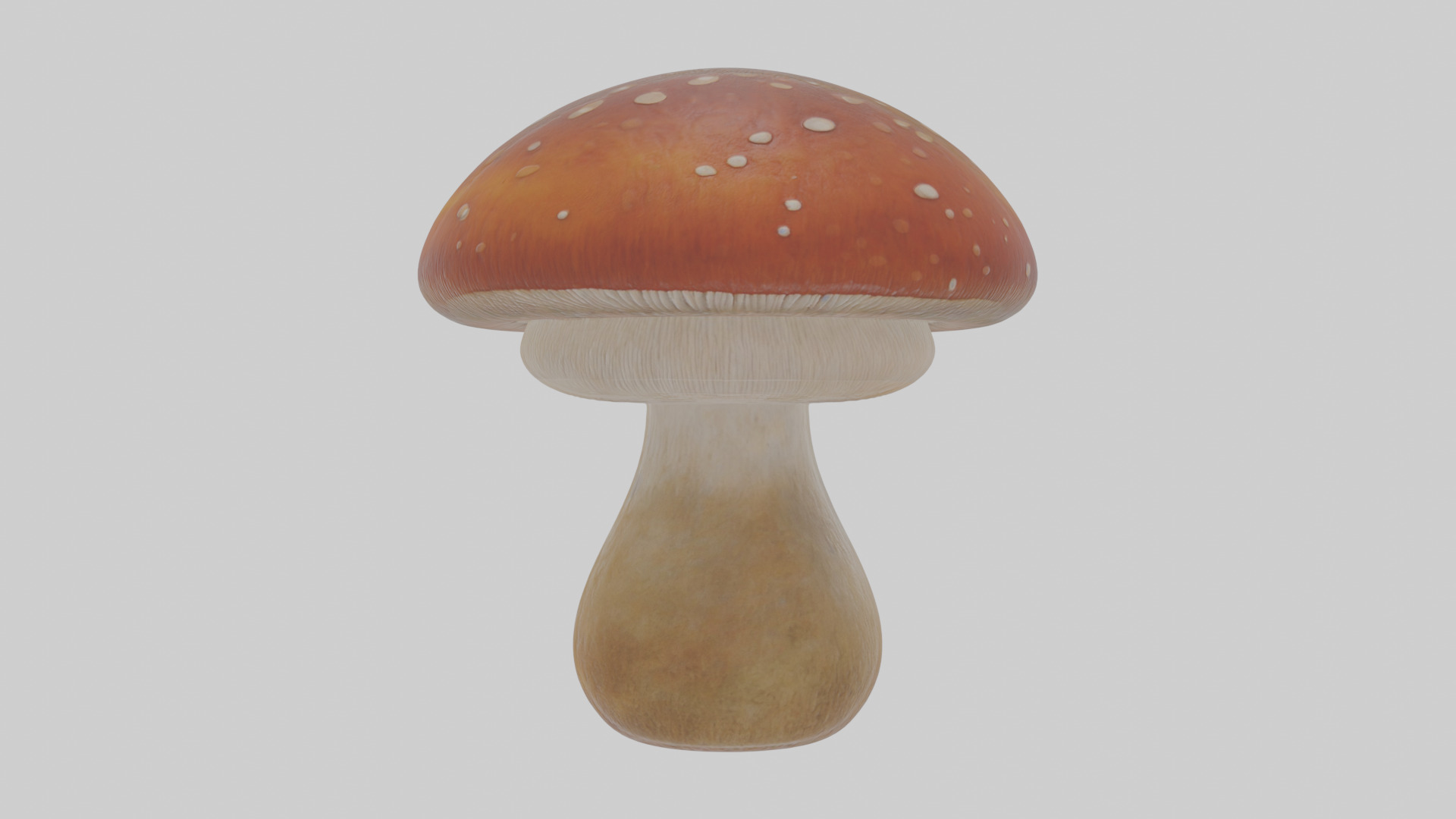 Cartoon Mushroom Low-poly 3D model_14