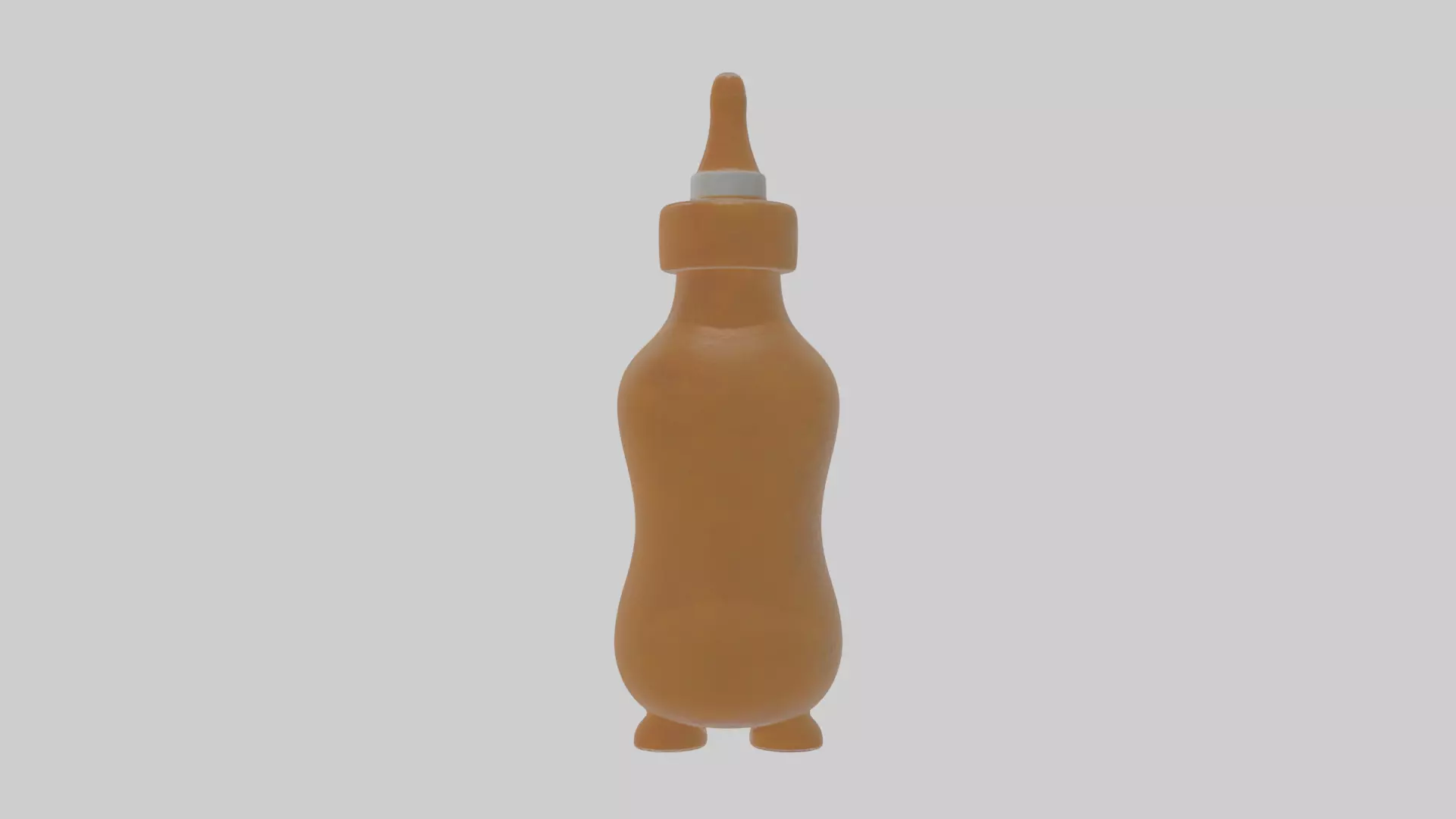 Cartoon Mustard Bottle Low-poly 3D model