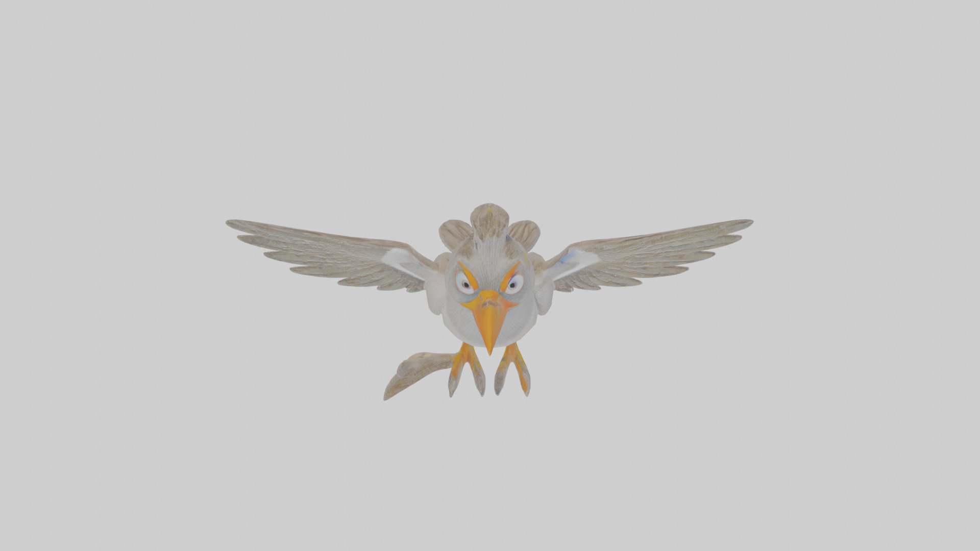 Cartoon Myna Low-poly 3D model_23