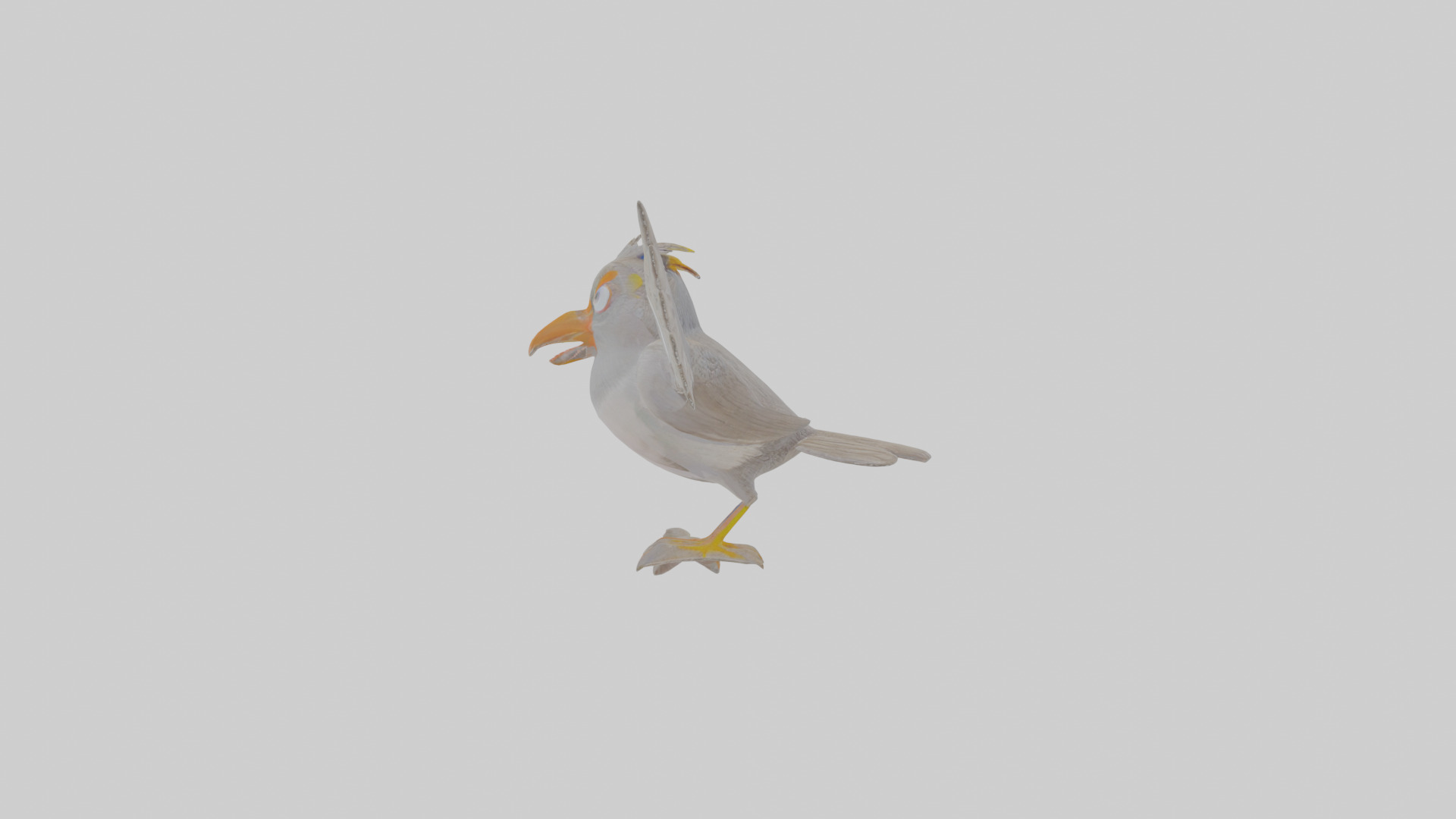 Cartoon Myna Low-poly 3D model_18