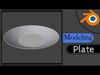 Minimalistic White Shallow Plates-3D Model-Blender Cycles Ready 3D model_1