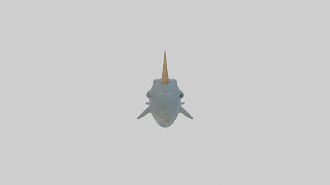 Cartoon NarwhalCartoon Mink Low-poly 3D model