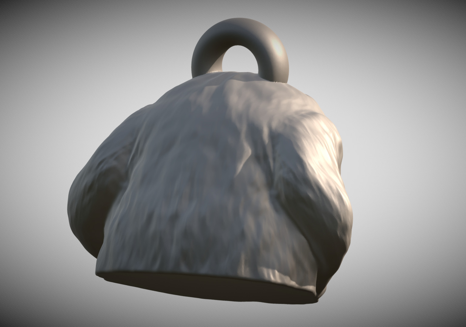 Puppy of Saint Bernard head key ring for 3D printing 3D print model_5