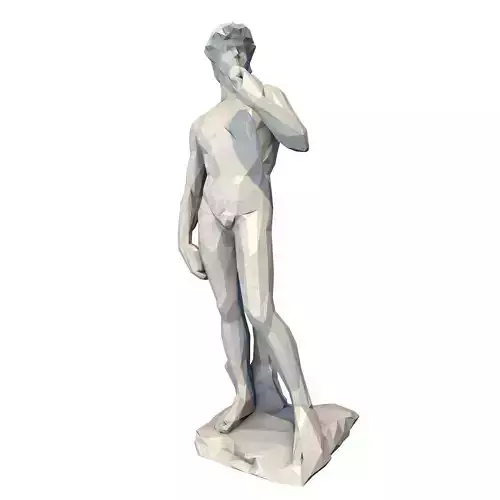 David Statue Low Poly 3D print model