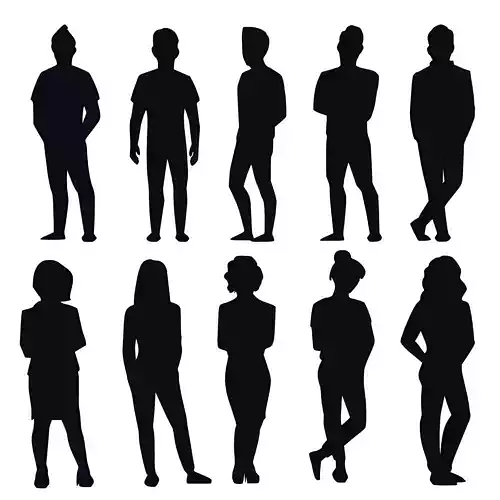 People Silhouettes 3D print model