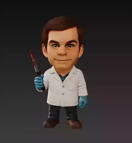 Dexter Chibi Style 3D Model  3D print model