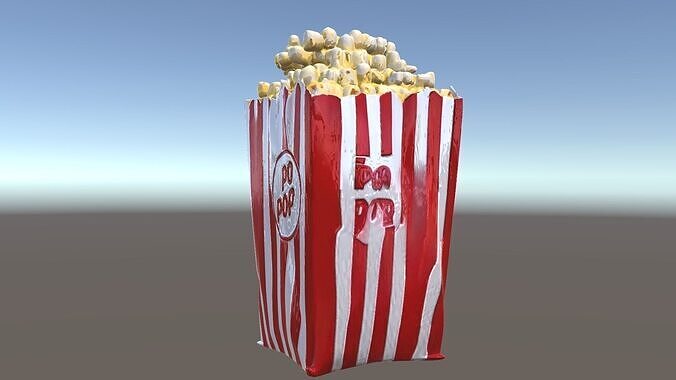 Cinema Popcorn Box Model Pack Low-poly 3D model 5