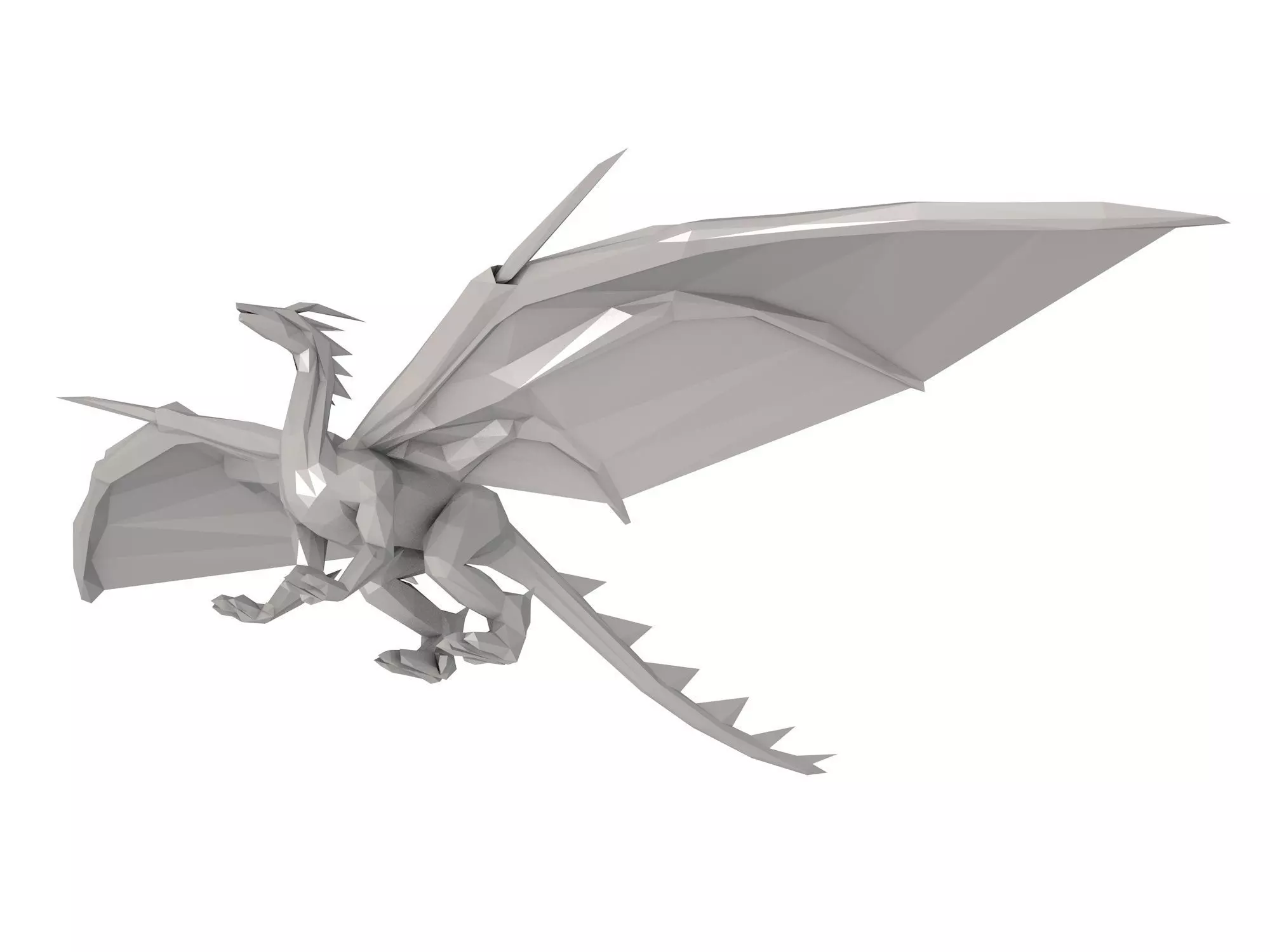 Dragon Low Poly 3D print model_0