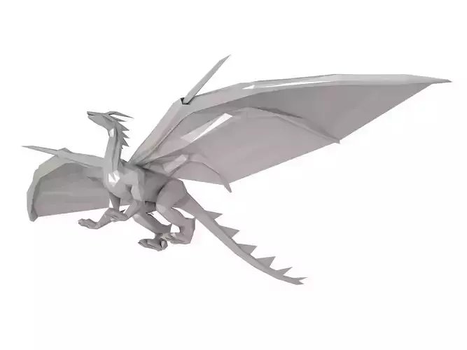 Dragon Low Poly 3D print model