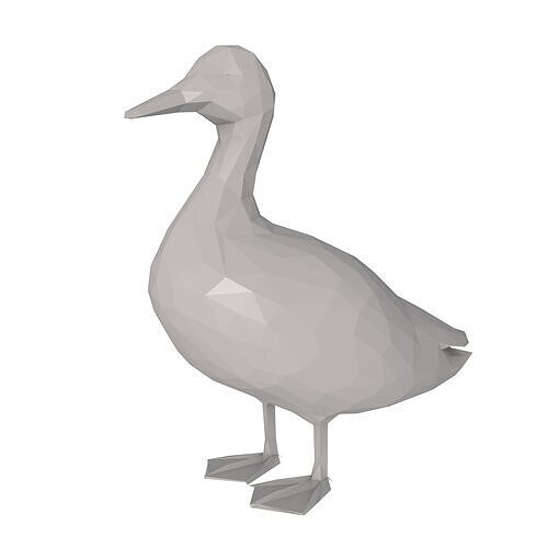 Duck Low Poly 3D print model