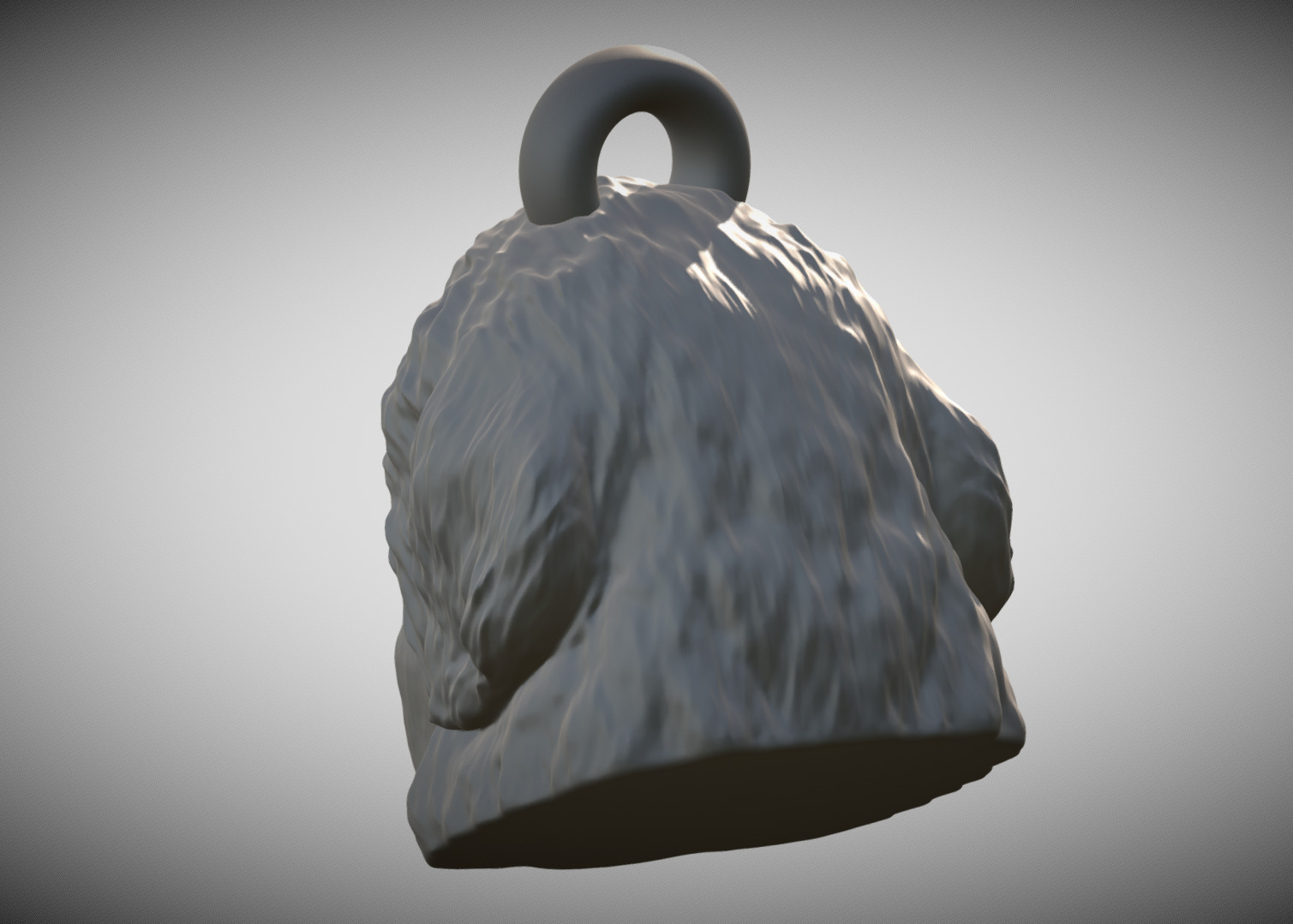 Newfoundland head key ring ready for 3D printing 3D print model_4