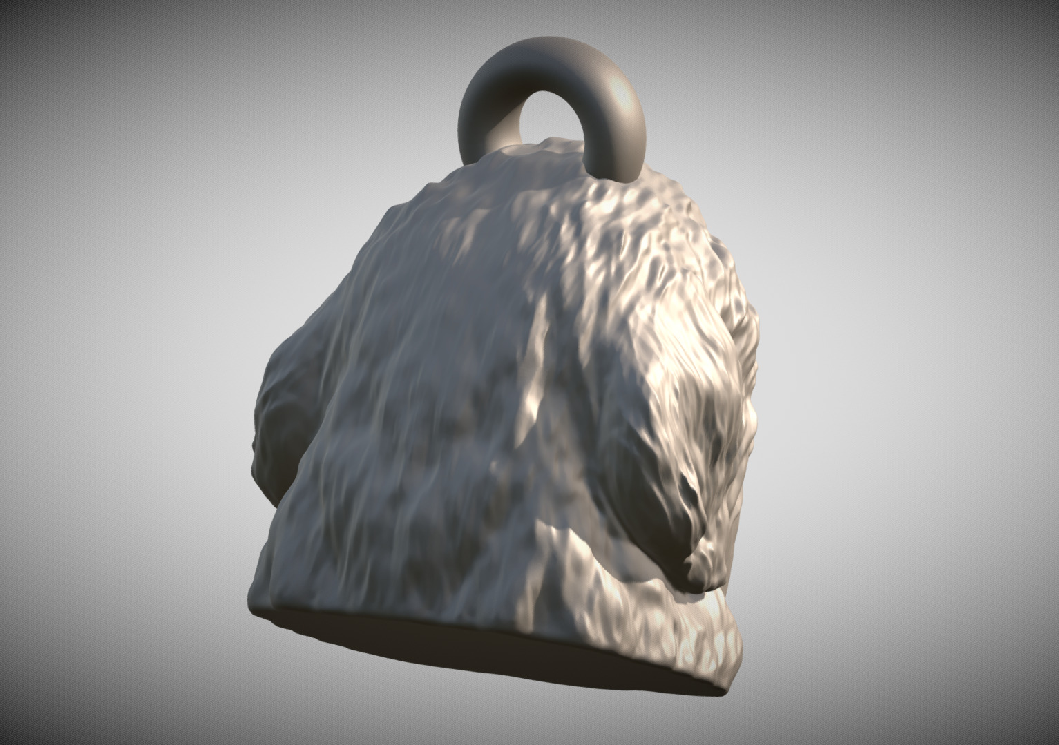 Newfoundland head key ring ready for 3D printing 3D print model_5