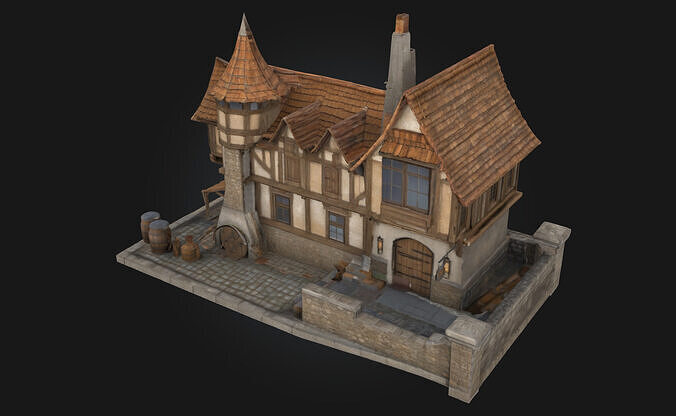 Tudor Cottage  Timeless Charm of English Heritage 3D model 2