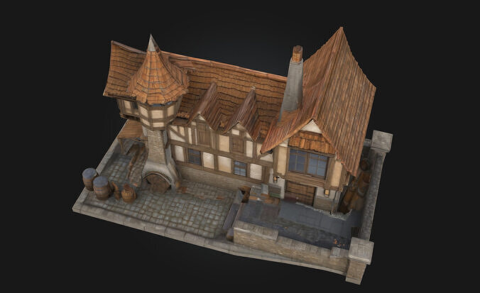 Tudor Cottage  Timeless Charm of English Heritage 3D model 7