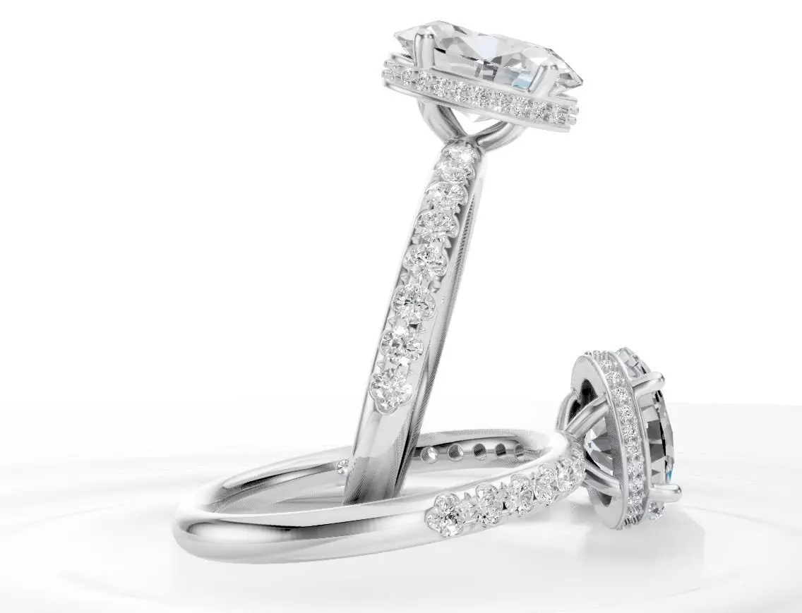 Citrine Luxury Gem Set Ring CJR 003 3D print model