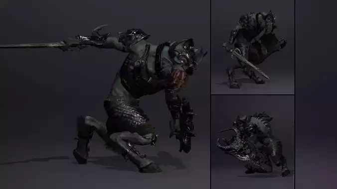 Obsidian Swordman Arm2 Brutal