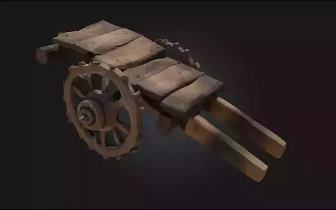 Wooden Cart  Versatile Classic for Rustic Scenes