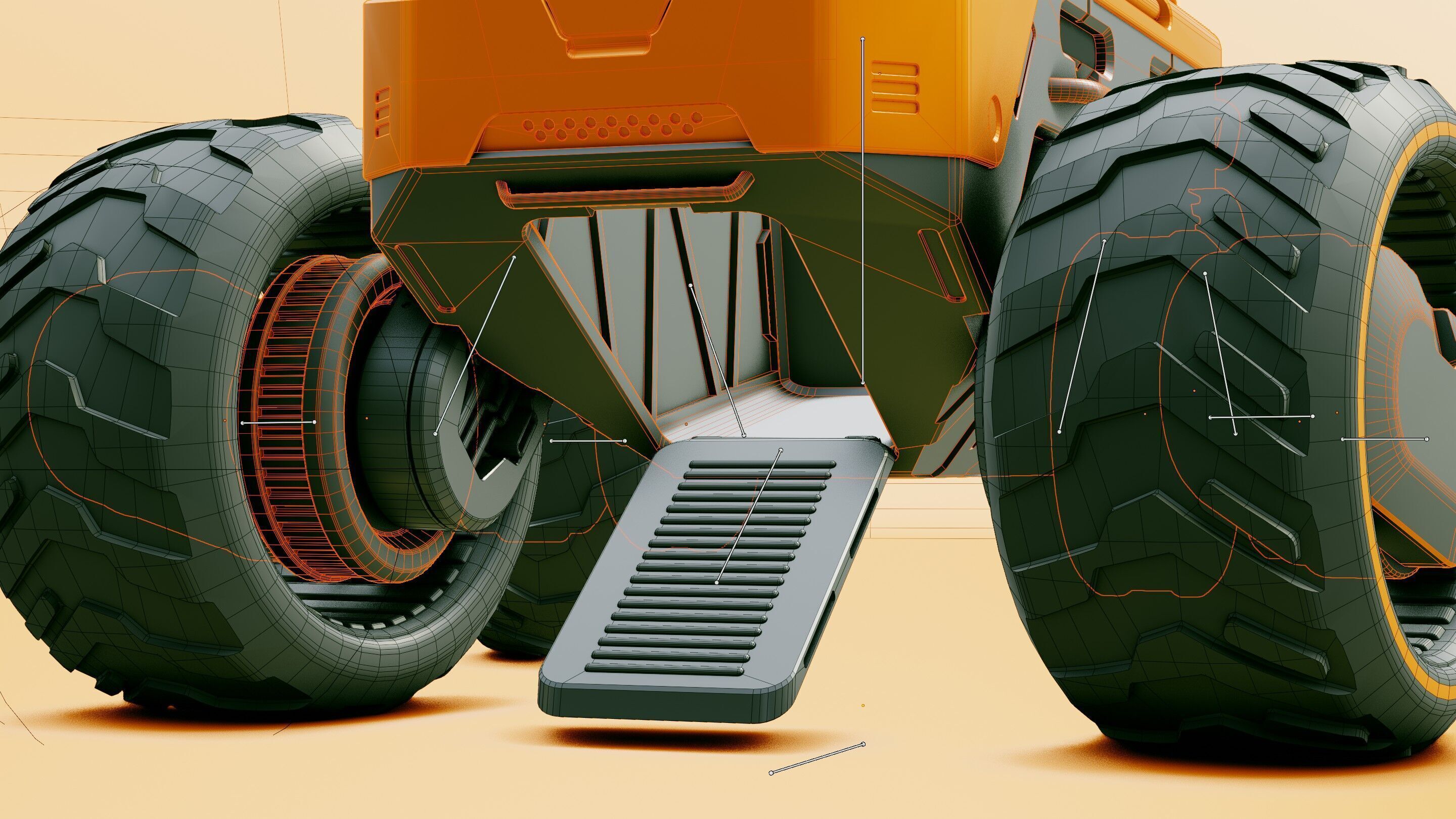 CARGO TRUCK X-50 Rigged 3D model_31