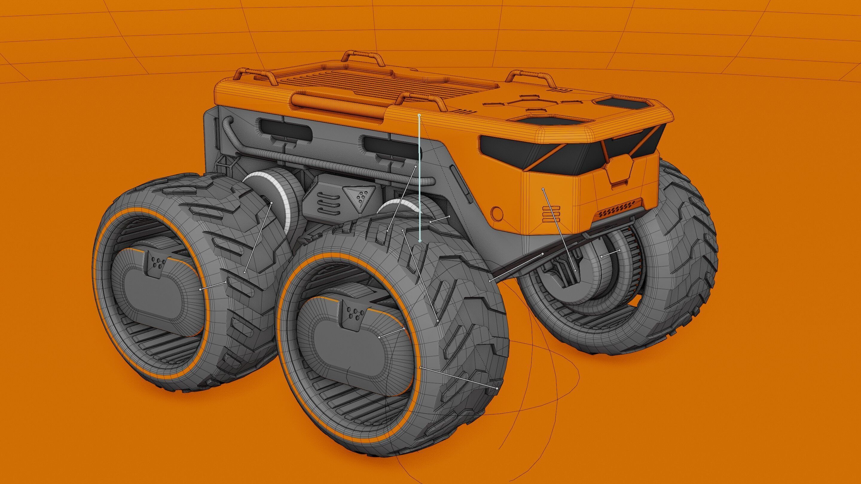 CARGO TRUCK X-50 Rigged 3D model_40