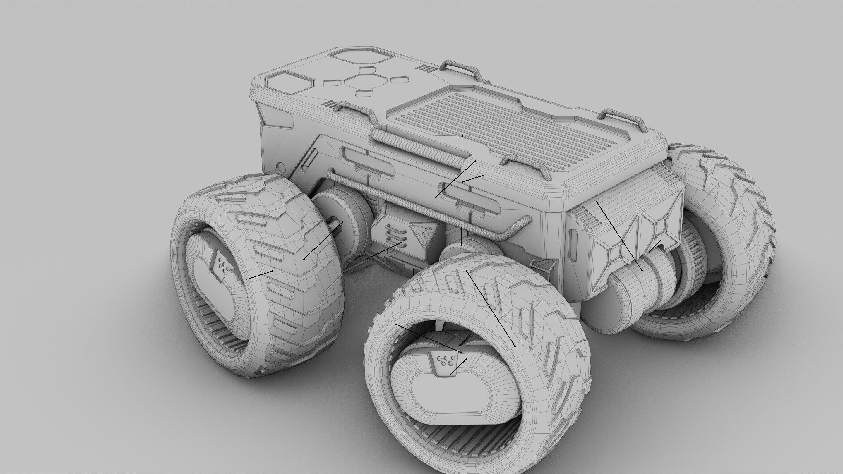 CARGO TRUCK X-50 Rigged 3D model_33