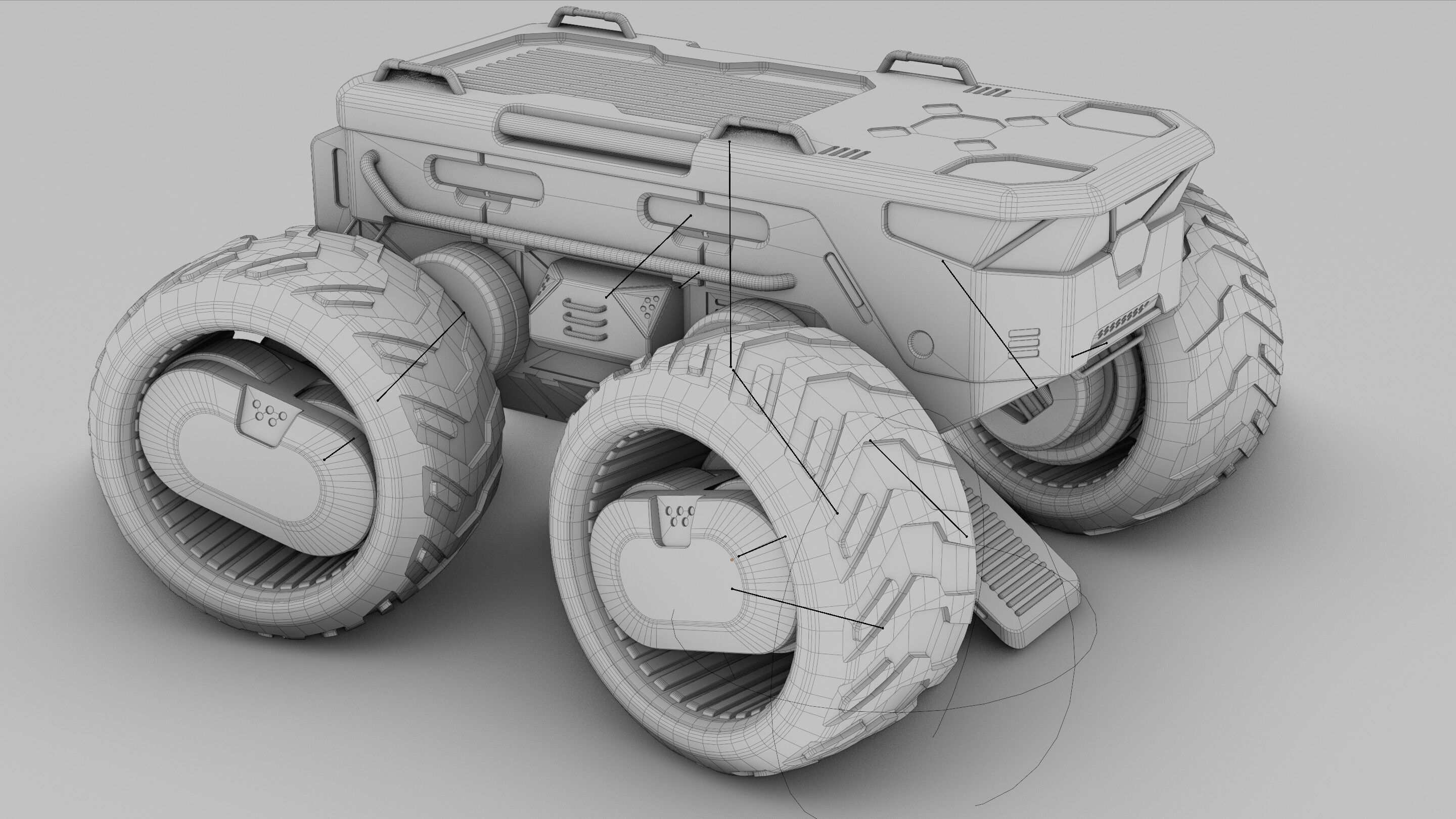 CARGO TRUCK X-50 Rigged 3D model_32