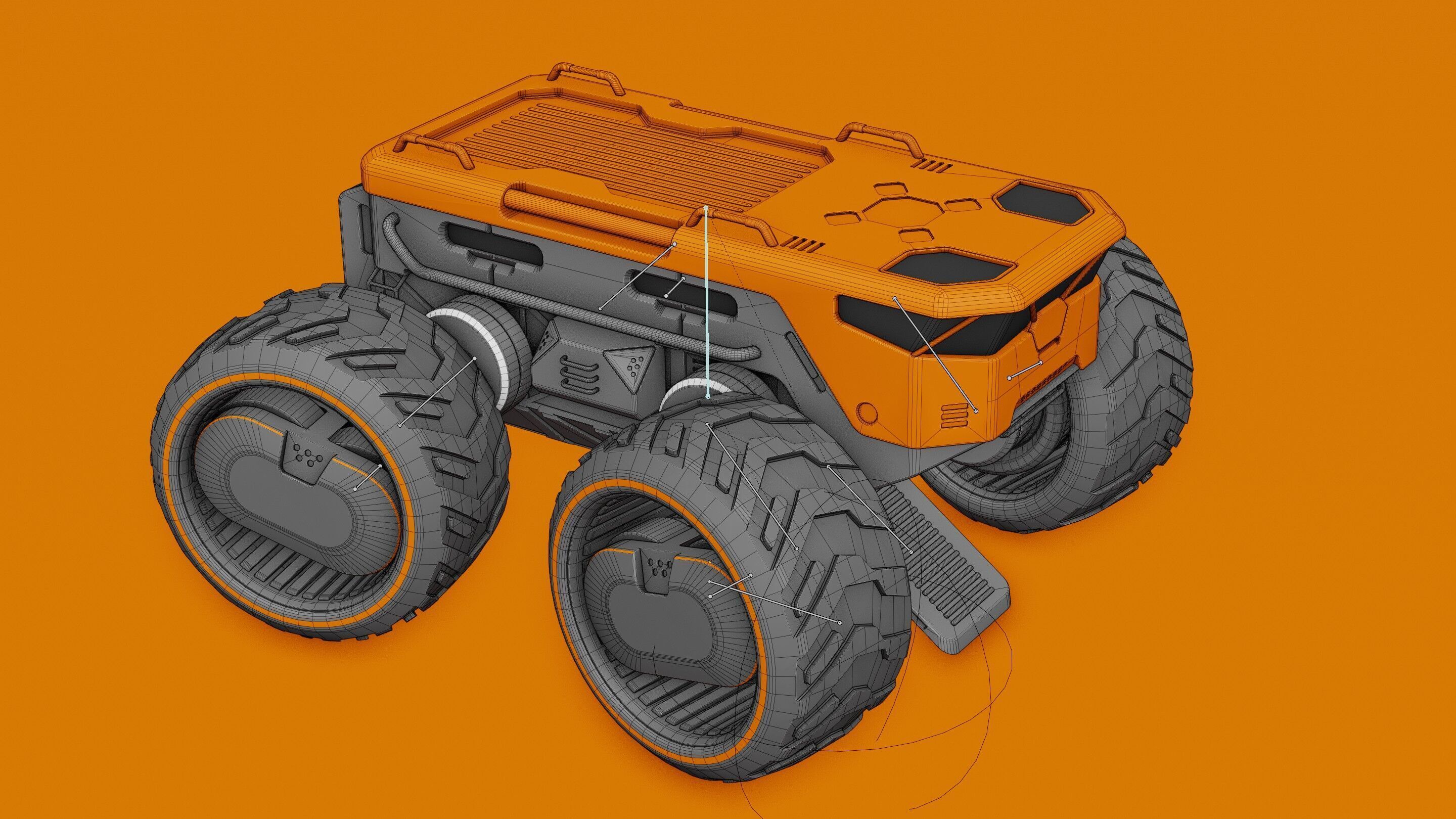 CARGO TRUCK X-50 Rigged 3D model_39