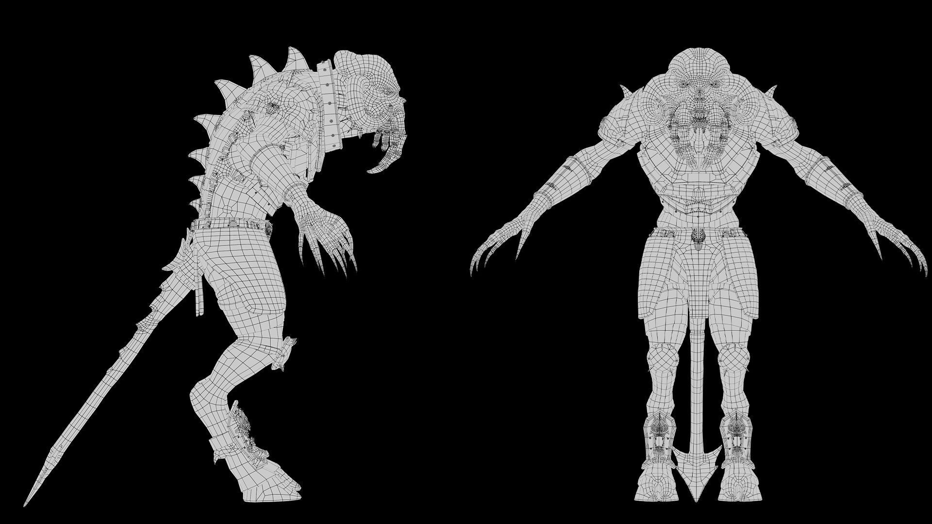 Obsidian Swordman Arm2 Low-poly 3D model_15