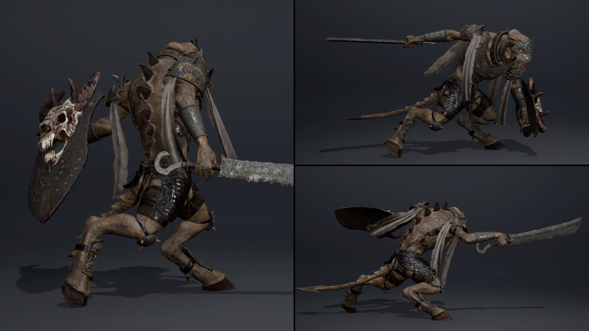 Obsidian Swordman Arm2 Low-poly 3D model_8