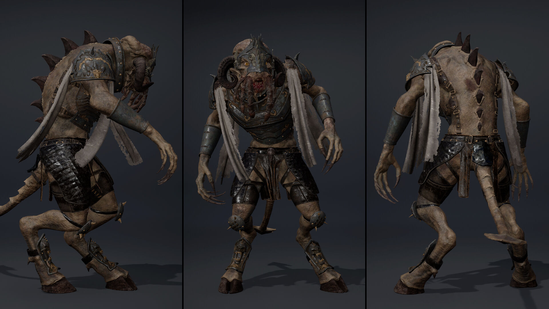 Obsidian Swordman Arm2 Low-poly 3D model_10