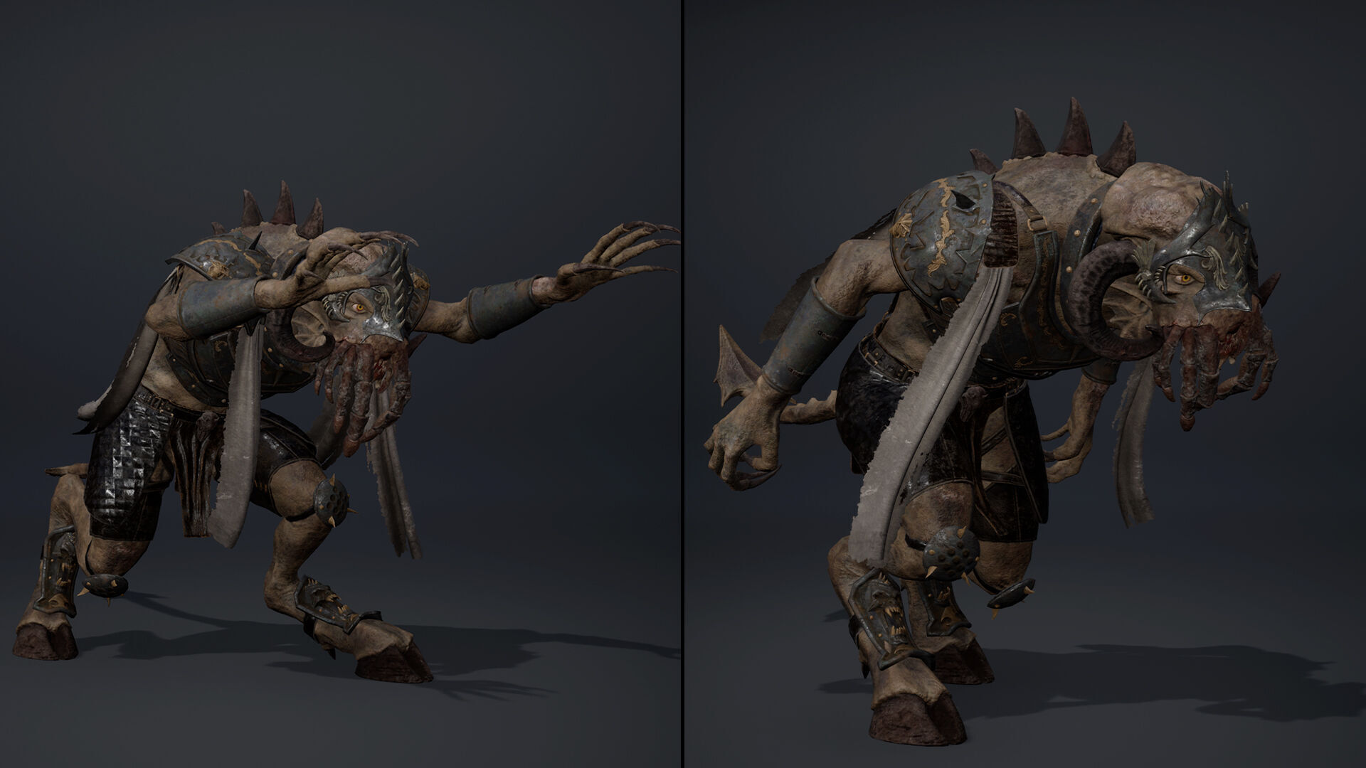 Obsidian Swordman Arm2 Low-poly 3D model_11