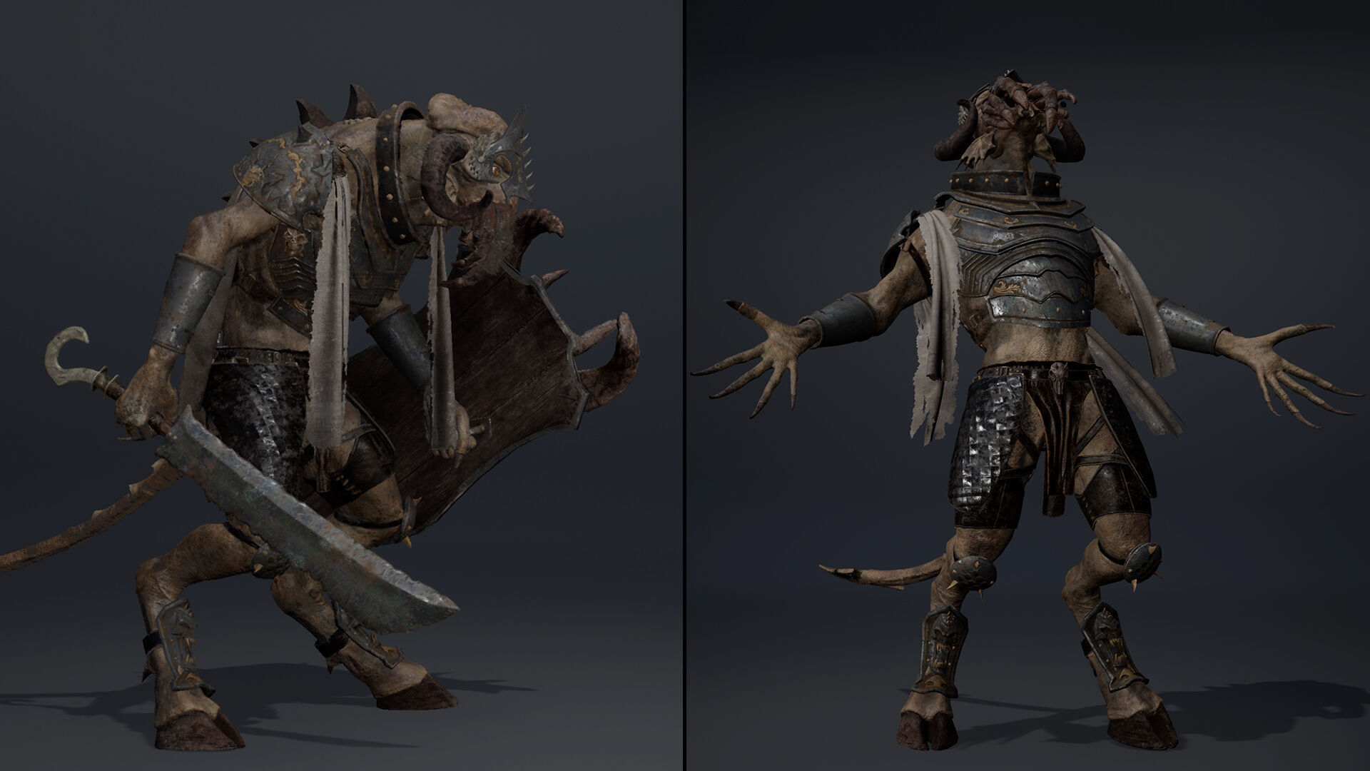 Obsidian Swordman Arm2 Low-poly 3D model_6